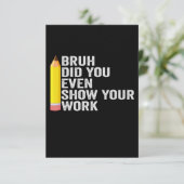 Bruh仕事のギフトも見せてくれた先生 サンキューカード (スタンド正面)