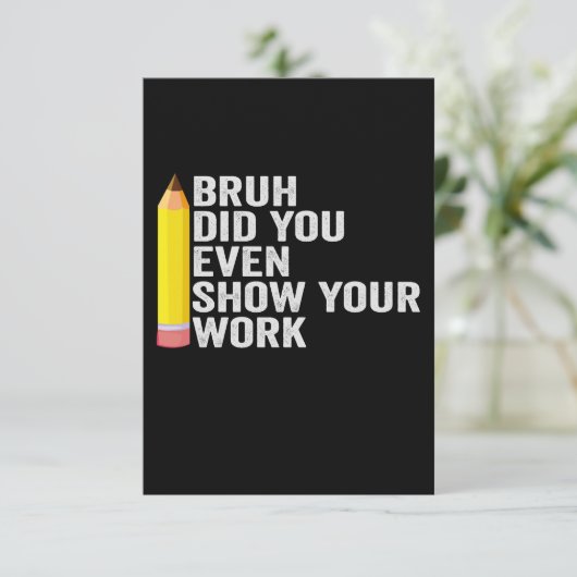 Bruh仕事のギフトも見せてくれた先生 サンキューカード (スタンド正面)