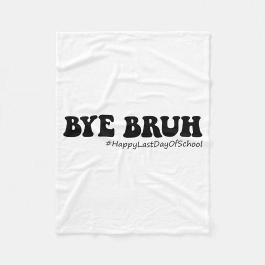Bruh先生Groovy Happy学校夏の最終日 フリースブランケット (正面)