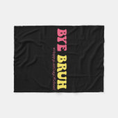 Bruh先生Groovy Happy学校夏の最終日 フリースブランケット (正面(横))