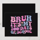 Bruh学校の私の100日バタフライディスコ 招待状 (正面/裏面)