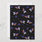 Bruh少年の誕生日パーティー ティーン ダーツ銃バトル 招待状 (裏面)