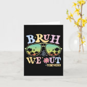 Bruh我々アウト先生グルーヴィレトロ幸せ最終日O カード (黄色い花)