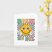 Bruh我々バスドライバースマイル学校の最終日 カード (黄色い花)