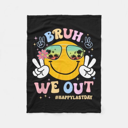 Bruh我々幸せな学校の最後の日先生少年G フリースブランケット (正面)