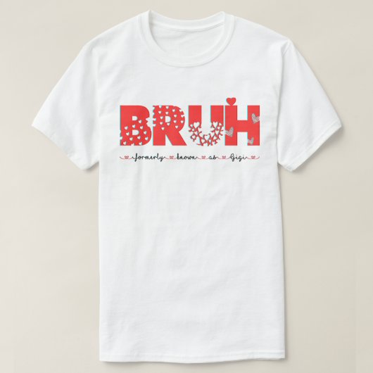 Bruh正式に母としてmimi nana gigi祖母として知っている tシャツ (デザイン正面)