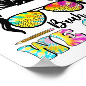 Bruh私たちは幸せな最後の日の学校Messy Bun Sun ポスター (角)