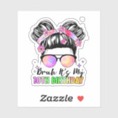 Bruh私の10誕生日10歳 シール (シート)