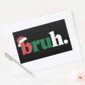Bruh おもしろいミーム 兄弟 クリスマス グリーティング 長方形シール (封筒)