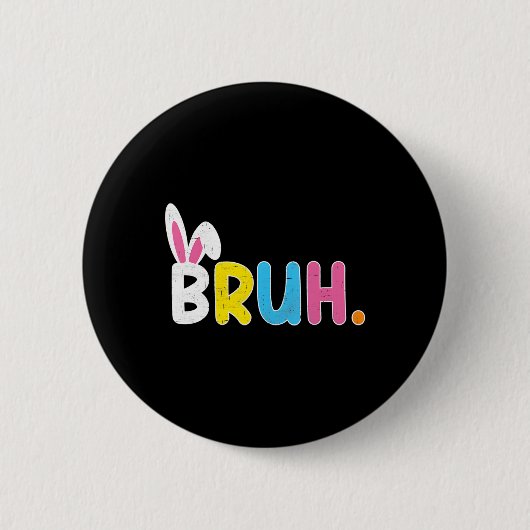 Bruh おもしろいミーム 兄弟 挨拶 ティーンエイジャー 少年 缶バッジ (正面)