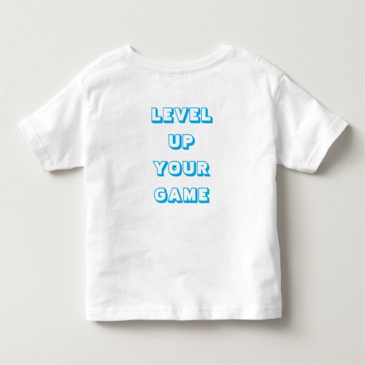 "BRUH" "ゲームをレベルアップ"ティー トドラーTシャツ (裏面)