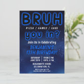 BRUH スペースボーイ 誕生日パーティー 招待状 (スタンド正面)