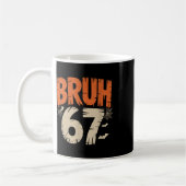 Bruh ハロウィン 67 ミーム コーヒーマグカップ (左)
