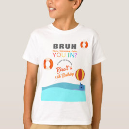 Bruh プールパーティー 誕生日 キッズ tシャツ
