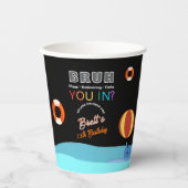 Bruh プールパーティー 誕生日 紙コップ (正面)