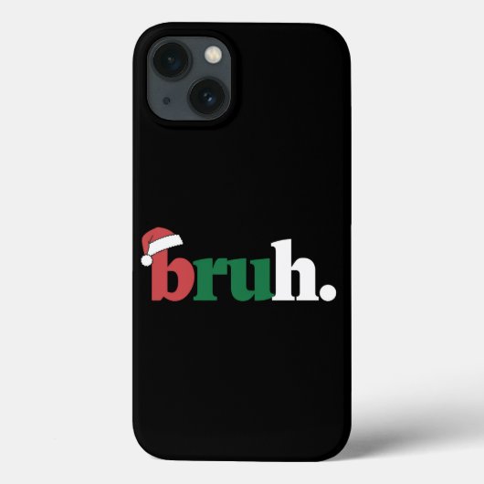 Bruh メメ おもしろ 挨拶 ブラザー クリスマス Case-Mate iPhoneケース (裏面)
