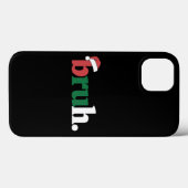 Bruh メメ おもしろ 挨拶 ブラザー クリスマス Case-Mate iPhoneケース (裏面 (横))