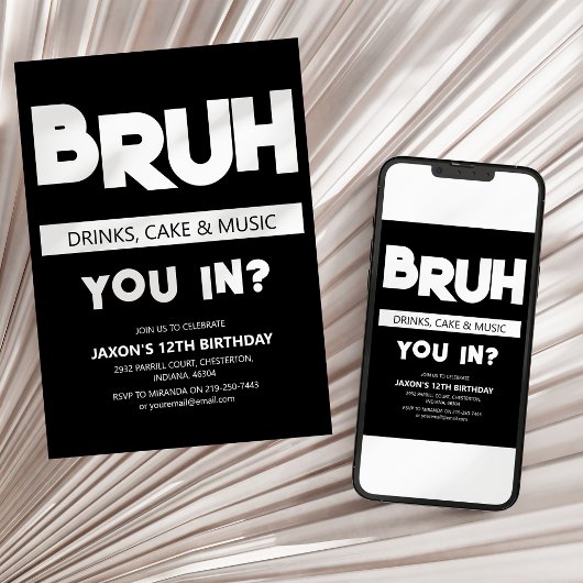 BRUH | 参加する?誕生日 招待状