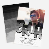 「BRUH」少年ティーン誕生日フォト 招待状