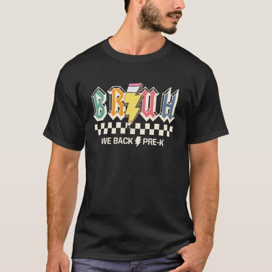 BRUH 幼稚園 Rocks 鉛筆 ライトニング 先生たち Roc Tシャツ (正面)