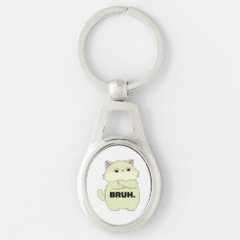 Bruh 猫 ステッカー キーホルダー
