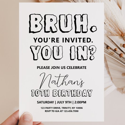 Bruh 誕生日 招待状