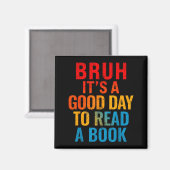 Bruh 読書の日 クールな読書 マグネット (正面/裏面)