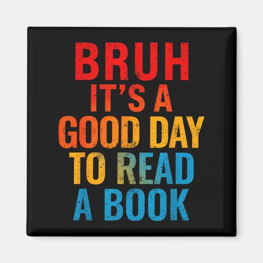 Bruh 読書の日 クールな読書 マグネット (正面)