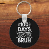 Bruh 100日おもしろい100th Day Of School Sungles Bo キーホルダー (正面)