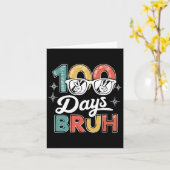 Bruh 100日の学校の100日目サングル カード (黄色い花)