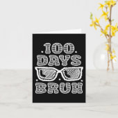 Bruh 100日の学校の100日目サングル カード (黄色い花)