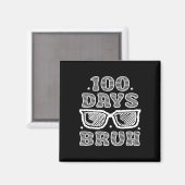 Bruh 100日の学校の100日目サングル マグネット (正面/裏面)