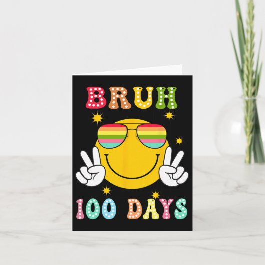Bruh 100日の学校100日目スマイル カード (正面)