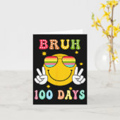 Bruh 100日の学校100日目スマイル カード (黄色い花)
