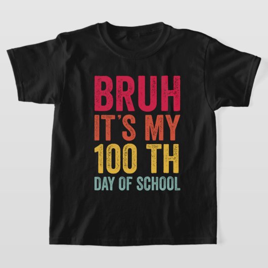 Bruh 100日ハッピースクール先生 tシャツ (レイダウン)