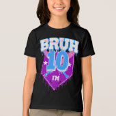 Bruh 1th Birthday Baseballドリップティー トライブレンドＴシャツ (正面)