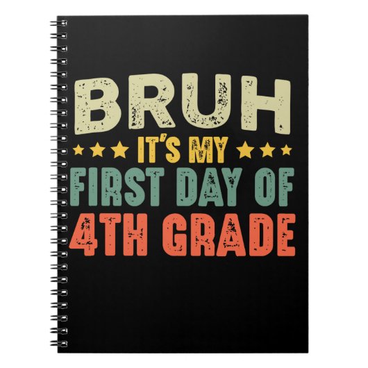 Bruh 4年生新学期の私の最初の日 ノートブック (正面)