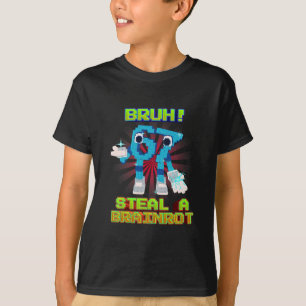 Bruh 67 シックス セブン 6-7 おもしろい 脳ロット Meme キッズ用 Tシャツ