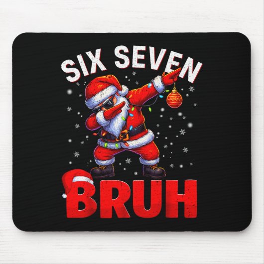 Bruh 67 ダビングサンタ クリスマスの面白いミーム マウスパッド (正面)