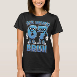 Bruh 67 ミーム おもしろい レトロ スクリプト スラング ファッション tシャツ