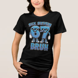 Bruh 67 ミーム おもしろくてレトロなスラングファッション トライブレンドTシャツ
