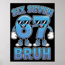 Bruh 67 ミーム おもしろくてレトロなスラングファッション ポスター