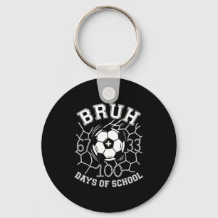 Bruh 67 33 100日登校サッカー子供少年100 キーホルダー