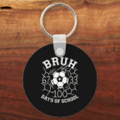 Bruh 67 33 100日登校サッカー子供少年100 キーホルダー (正面)