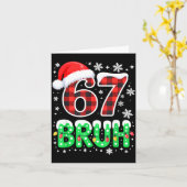 Bruh 67 Christmas Six Seven 6 7 Boys Christmas Paj カード (黄色い花)