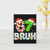 Bruh 67 Christmas Six Seven 6 7 Meme Funny Boy Gir カード (黄色い花)