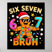 Bruh 67 Christmas Six Seven Gingerbreadman Boys 6  ポスター (正面)