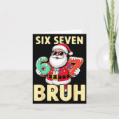 Bruh 67 Christmas Six Seven Meme Santa Boys 6 7 Ch カード (正面)