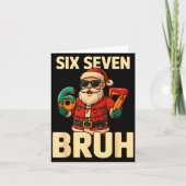 Bruh 67 Christmas Six Seven Meme Santa Boys 6 7 Ch カード (正面)
