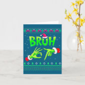 Bruh 67 Christmas Ugly Sweater Six Seven Meme 6 7  カード (黄色い花)